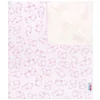 Nepremočljiva flanelna blazinica New Baby Hippo White and Pink