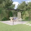 vidaXL Paviljon antracit 4x4 m 180 g/m2 blago in jeklo