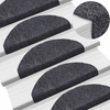 Prostirke za stepenice, samoljepljive, 10 kom., 65x21x4 cm, tamno sive, poluokrugle, velike