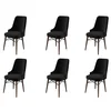 Hanah Home Set 6 trpezarijskih stolica Pare Crno-Braon