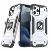 Armour ovitek z ovitkom + magnetno držalo za iPhone 13 mini Ring Armor, srebrn