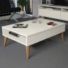 Hanah Home Klub sto Best 90x34,6x60?cm Krem