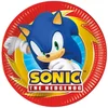 GoDan Papirnati krožniki SONIC Sega za rojstni dan 20 cm 8 kosov.