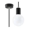 Sollux SL.0152 - Luster na sajli EDISON 1xE27/60W/230V crne boje