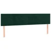 Vidaxl Posteljno vzglavje temno zelena 200x5x78/88 cm žametna