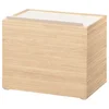 STEGESUND Posuda s poklopcem, bela/svetli bambus, 17x12x14 cm