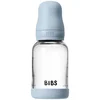 Bibs steklenička steklena lateks 120 ml, počasen pretok Baby Blue