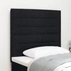 vidaXL LED vzglavje Črno 80 cm Tkanina