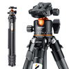 K&F 1.7m Carbon Fiber Travel Tripod Max Height,lightweight tripod 15kg Load for DSLR Cameras A254C4+BH-35L
