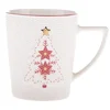 Bela porcelanasta skodelica z božičnim motivom 380 ml – Dakls