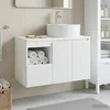 Set namještaja za kupaonicu 2 kom. Bijela Konstruirano drvo