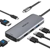 MOKiN Docking Station 6-v-1 USB-C Hub - 2x HDMI, adapter za 2 monitorja