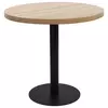 vidaXL Bistro miza svetlo rjava 80 cm mediapan