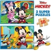 slomart komplet 2 puzzle sestavljank mickey mouse 19287 16 kosi 36 cm
