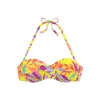 s.Oliver Bikini zgornji del  rumena / večbarvno zelena / lila / sivka / oranžna