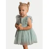 Mayoral Elegantna obleka 1905 Zelena Regular Fit