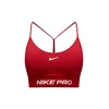 NIKE Športni nederček Pro rubin rdeča/bela