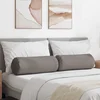 Valjkasti jastučići 2 pcs Sivo-smeđa O 25 x 70 cm tkanina