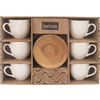 ORION darilni set porcelanastih skodelic inkrožnikov WHITELINE, 6 kosov