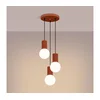 Sollux SL.1730 - Luster na sajli HALO 3xG9/8W/230V, prečnik 25 cm, narandžast
