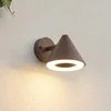 Lindby LED-zunanja stenska svetilka Soran, rjava, kovinska, IP44 - Sodobni - rjava, bela - Kovina