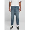 Mens Cropped Tapered Jeans Blue