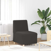 Modularna sofa bez naslona za ruke tamno siva 55 cm kovrčava tkanina imitacija vune