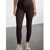 Trendyol Brown Brushed Scuba Full Length Sports Leggings