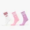 Nogavice adidas 3-Stripes Crew Socks 3 Pairs Preloved Purple/ Bliss Pink/ White M