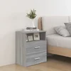 Vidaxl vidaXL Nočna omarica, siva, hrast sonoma, 50x32x60 cm