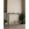 Hanah Home komoda Florya, 80 cm, crna / providno staklo