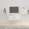 Zidni TV ormarići 2 kom visoki sjaj bijeli 40 x 34,5 x 40 cm