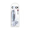 Pipedream King Cock Clear - Dildo s priseskom in kroglicami 15 cm prozoren