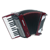 Harmonika Bravo II 48 Red silent key Hohner