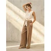 Sinsay - Wide leg pantalone sa viskozom - BEŽ