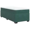 Vidaxl Box spring postelja z vzmetnico temno zelena 100x200 cm žamet