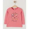 VIA GIRLS Majica za devojčice Cute Meow, Roze