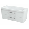 Kozmetična omarica z 2 predaloma THEIA, 101,4 x 43,2 x 44,2 cm, bela - Bela - 24 - 44.20 - MDF/laminat - Obešen na steno - Samodejno zapiranje - Sapho - THEIA - 101.40 - Sodoben kvadraten - 101,4x43,2x44,2 cm - 43.20