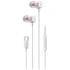 Genius HS-M368, slušalke, žične, ušesne, mikrofon, nastavitev glasnosti, USB-C, bele