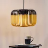 Forestier viseča svetilka Bamboo S, O 35 cm, črna - Dnevna soba/jedilnica - Dizajn - Bambus