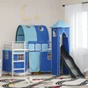 Okvir Krevet za Dječji Loft Bijela i Plava 100 x 190 cm Metal