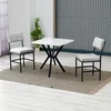 HANAH HOME Set Trpezarijski sto i 2 stolice Dubai Grey White