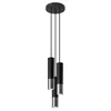 Sollux SL.0943 - Luster na sajli LOOPEZ, 3xGU10/10W/230V, okrugli, crna/hrom