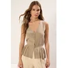 Trendyol Mink Peplum Vest