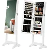 Songmics Omara za nakit 412x365x152 cm bela