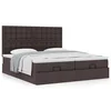 vidaXL vidaXL Otomanski posteljni okvir z vzmetnicami rjav 200x200 cm blago, (21607432)