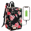 MG Bcross nahrbtnik z vgrajenim USB kablom 20L, pink flowers