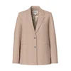 PIECES Blazer PCBOSELLA kremna / karamel / kostanj rjava / črna