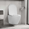 Den Viseča WC školjka brez roba keramična bela