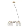ITALUX PND-40814-6-HBR - Luster na sajli SIMONA 6xE14/40W/230V zlatni